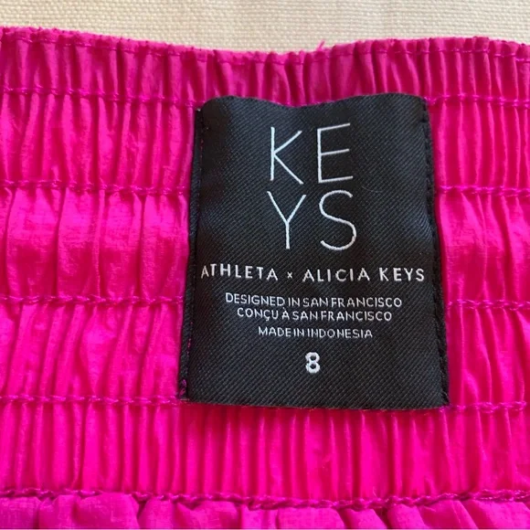 Athleta x Alicia Keys Keys High Waist Utility Pants Women 8 Hot Pink Nylon Cargo - Picture 6 of 16